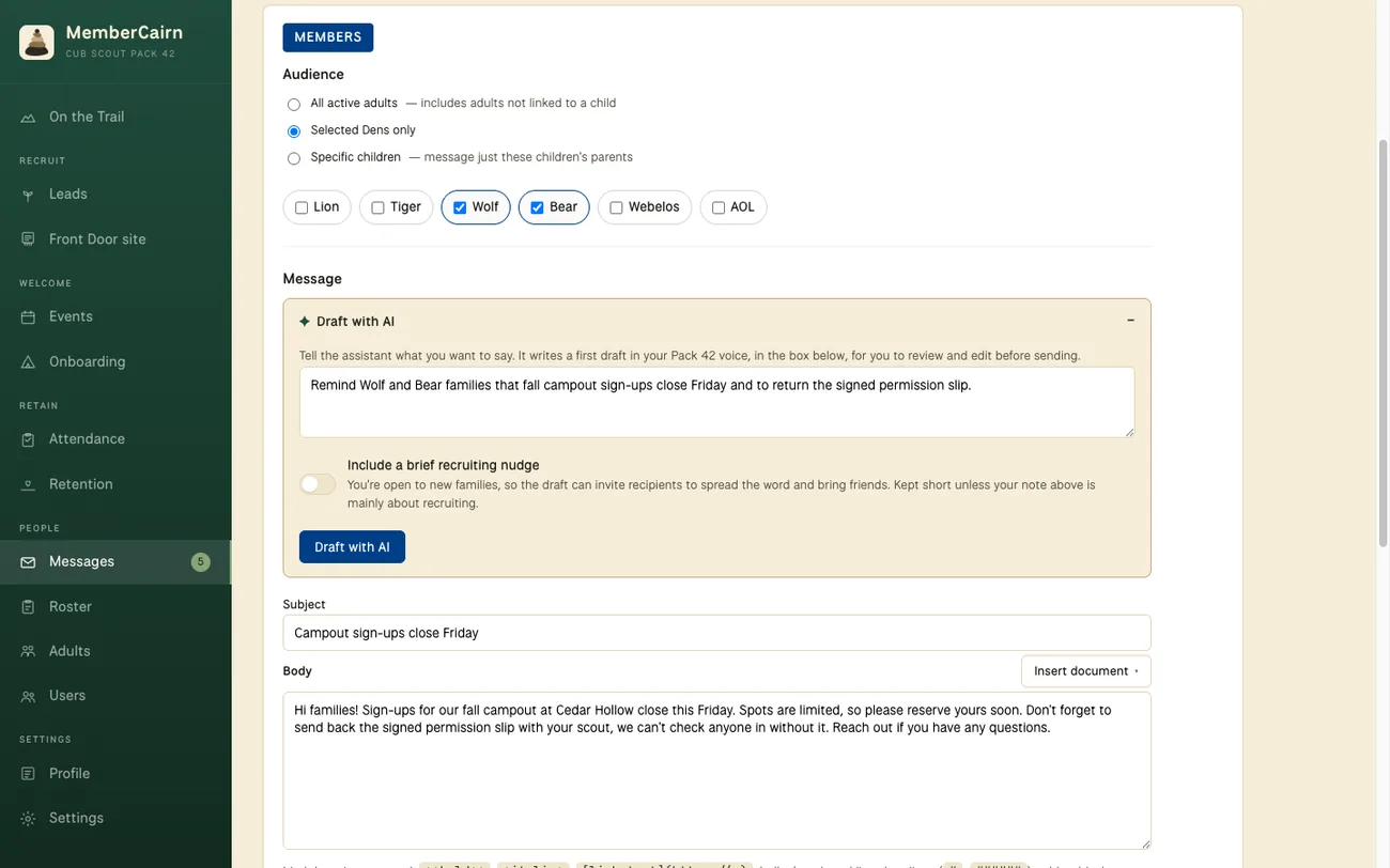 Announce: Reminders that don't blow up the inbox.